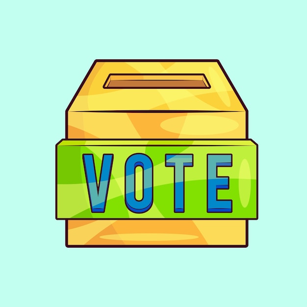 Illustration of Voting Box Vector