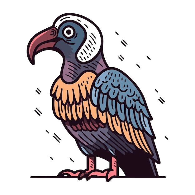 Illustration of a vulture Vector illustration of a bird