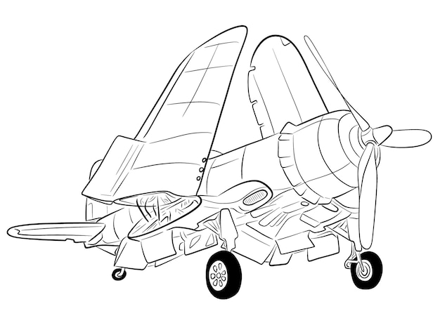 Illustration of war plane vector