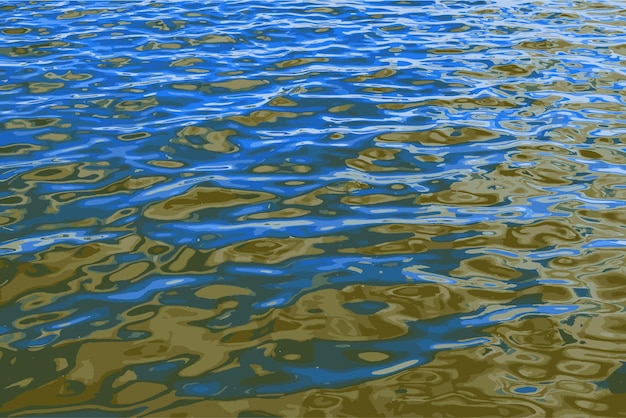 illustration of water ripple texture background wavy water surface during sunset golden light reflecting in the water