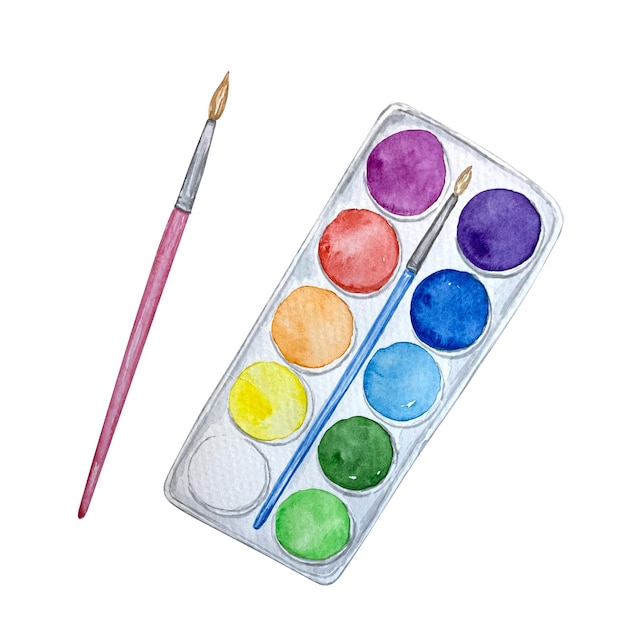 Watercolor Paint Watercolor Palette Illustration Stock