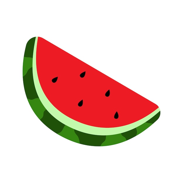 Illustration of watermelon slice Concept of healthy lifestyle and ripe fruits