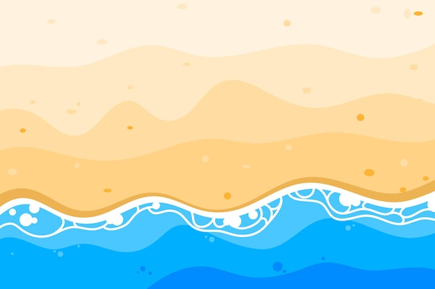 Vector illustration of a wave with the ocean in the background vector art illustration