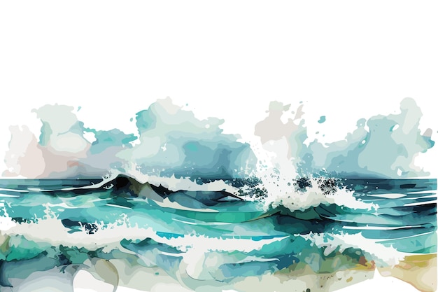 An illustration of a wave with the word ocean on it