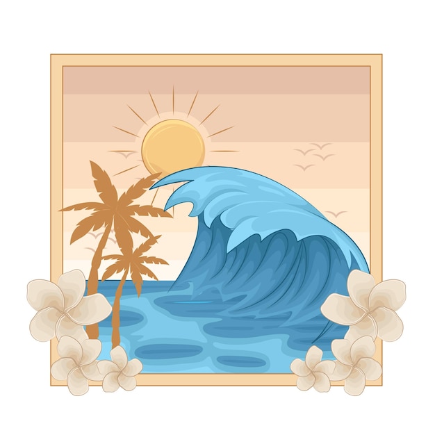 Vector illustration of wave