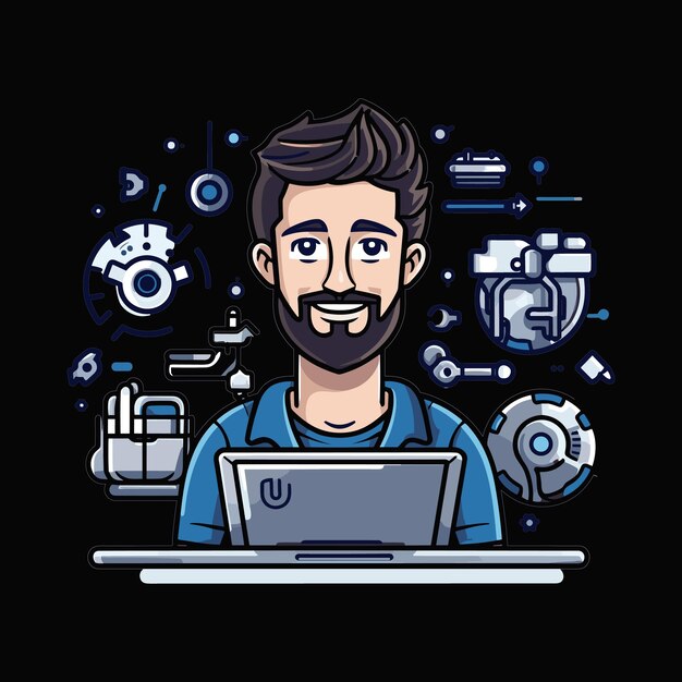 Premium Vector | Illustration of web development programmer and coding ...