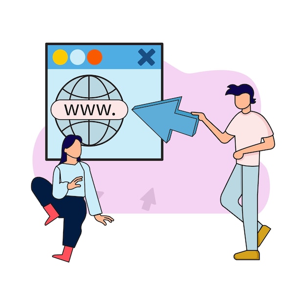 Vector illustration of web