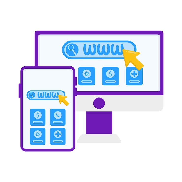 Vector illustration of web