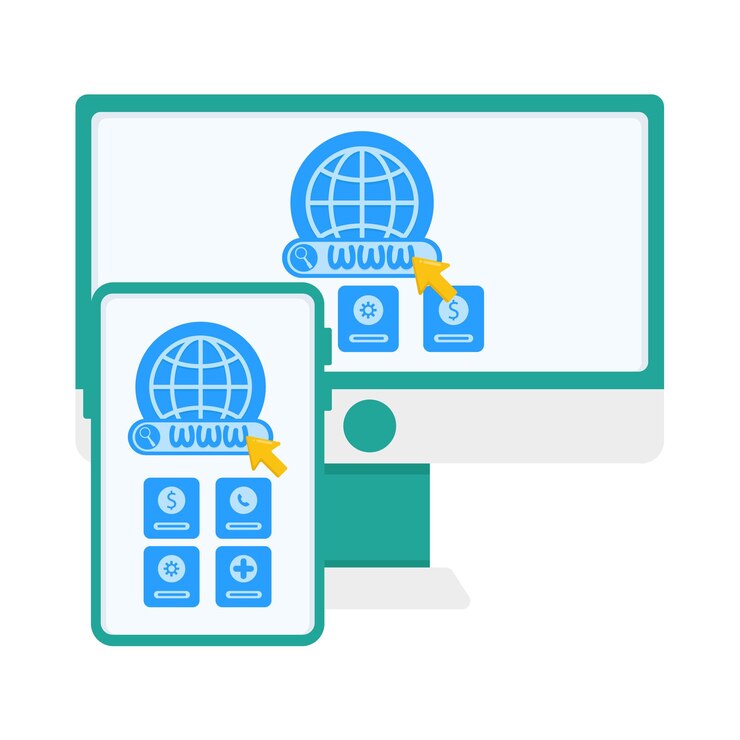 Vector illustration of web