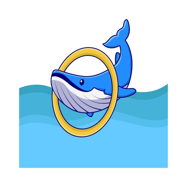 Vector illustration of whale