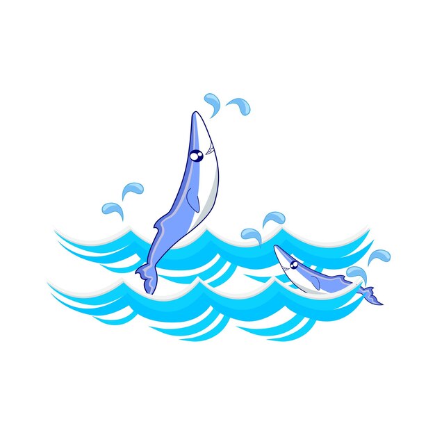 Vector illustration of whale