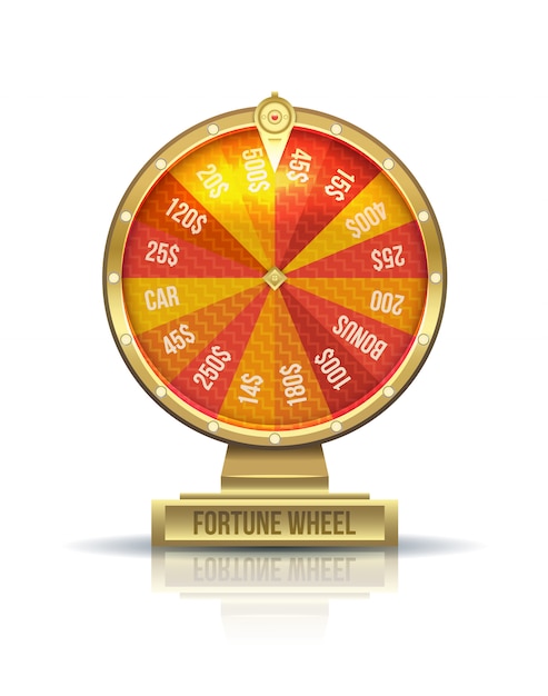 Vector illustration of wheel of fortune