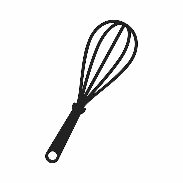 Vector illustration of whisk icon in flat style