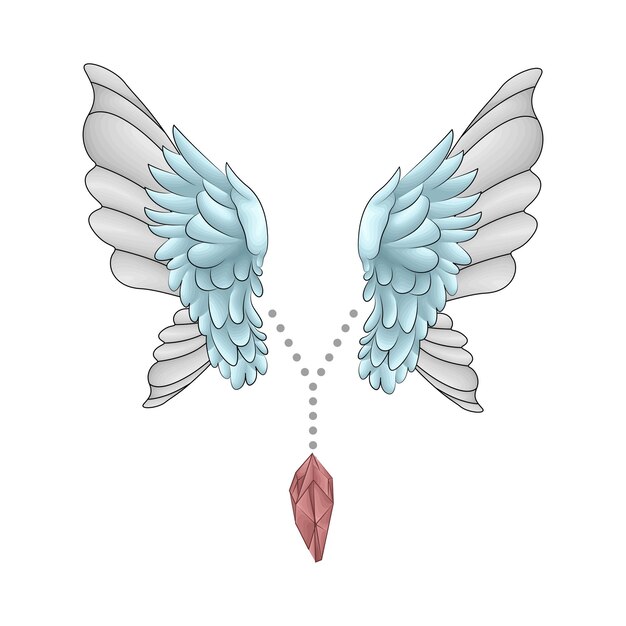 Vector illustration of wing