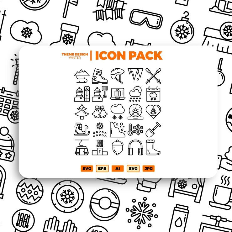 Vector illustration of winter pack