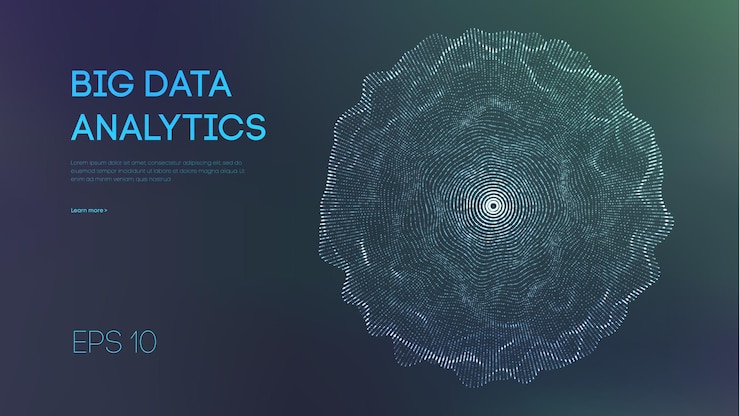 Vector illustration with big data analytics vector for marketing design. big data visualization. abstract vector background. futuristic technology design. science technology concept. technology analysis.