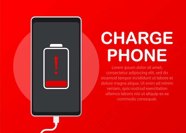 Illustration with charge mobile phones.