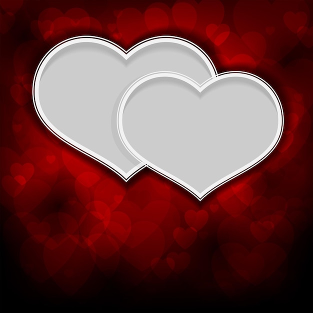 Иллюстрация с красными великолепными сердцами ко Дню святого Валентина