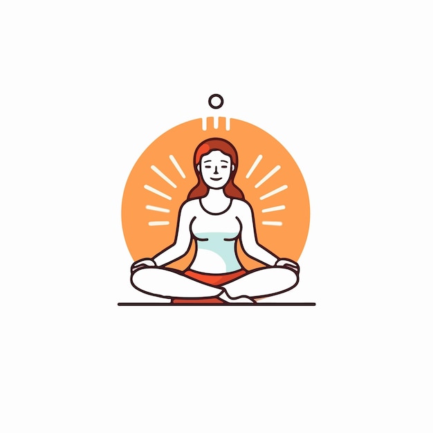 Illustration of a woman doing yoga