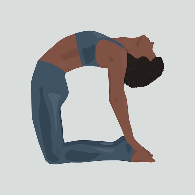 Vector illustration of woman doing yoga