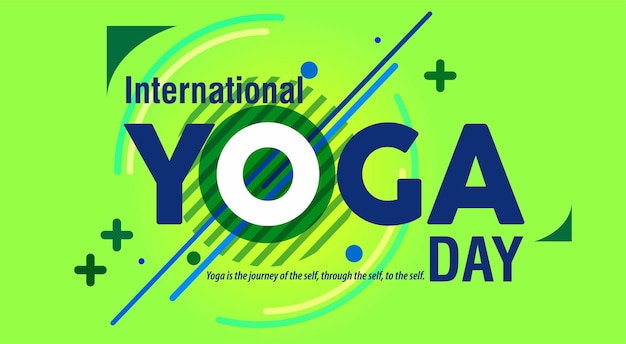 Illustration of woman for international yoga day web banner eps10 vector