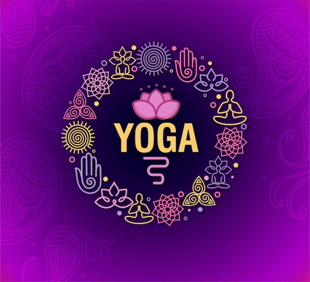 illustration of woman for international yoga day web banner eps10 vector