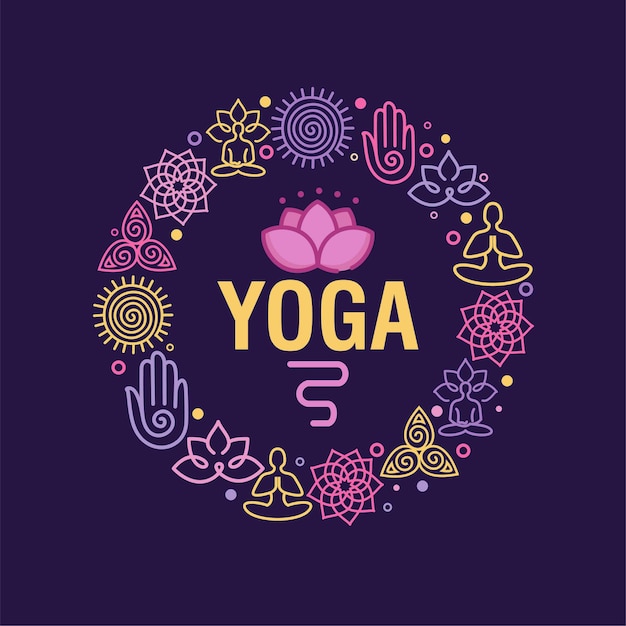 illustration of woman for international yoga day web banner eps10 vector
