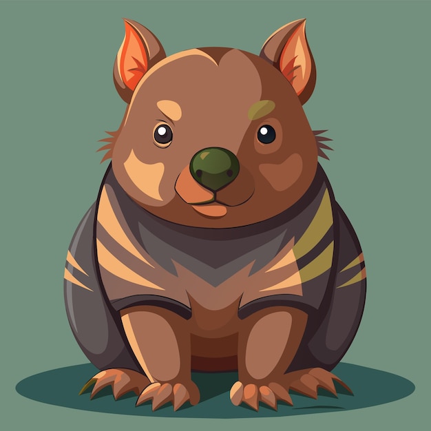 Vector illustration of a wombat