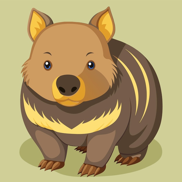 Vettore illustrazione di un wombat