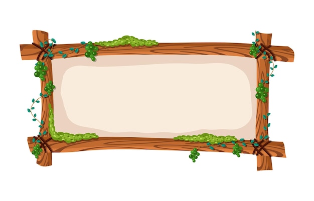 Illustration of wood frame decoration