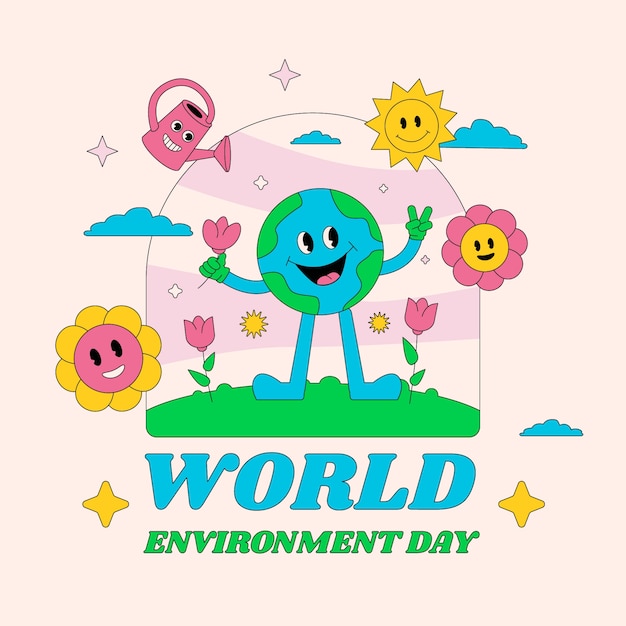 Illustration for world environment day celebration