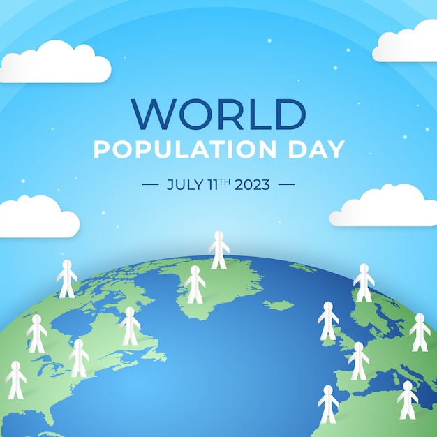 Vector illustration for world population day awareness