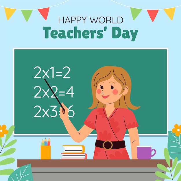 Illustration for world teacher's day