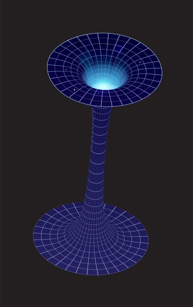 Illustration of wormholes vector