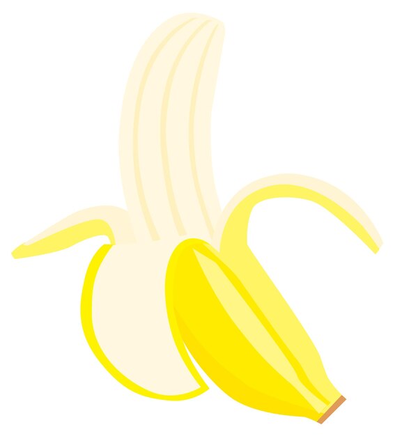 Illustration of an yellow banana