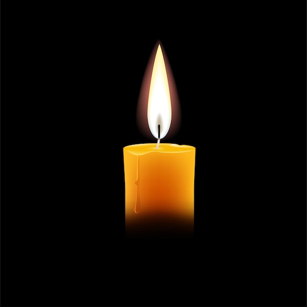 Illustration of yellow candle