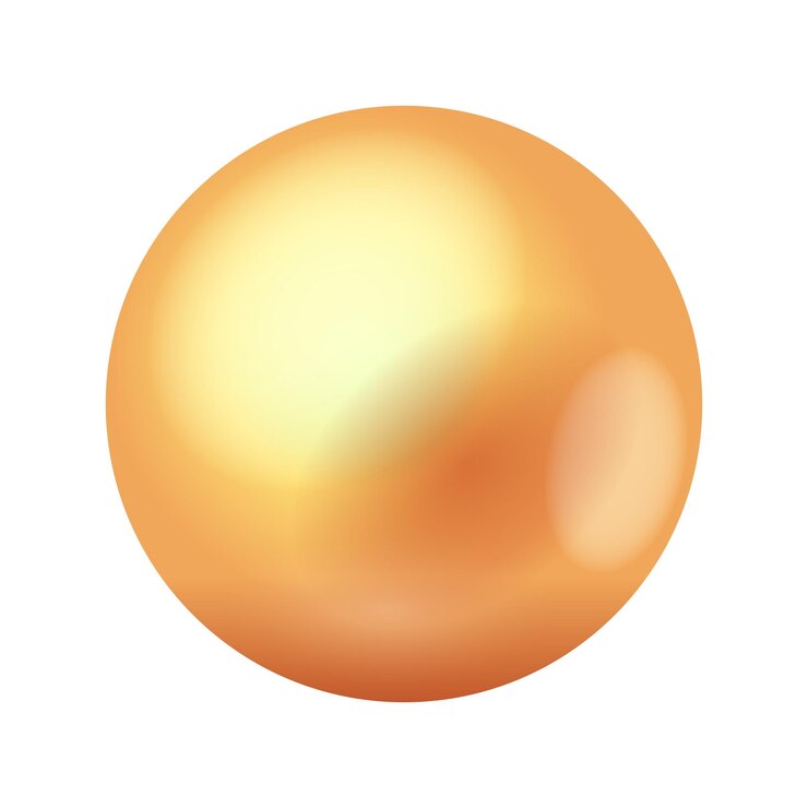 Vector illustration of yellow sphere isolated on white background