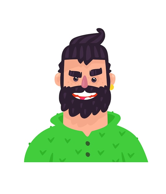 Illustration of a young man. adult guy cartoon character for advertising and design.