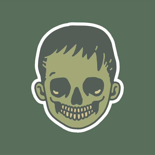 Vector illustration zombie kids hand drawn technique