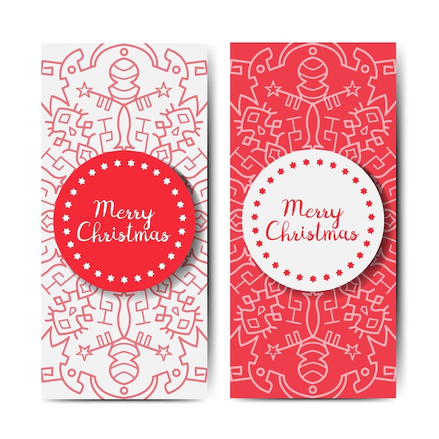 Illustrations of christmas snowflakes round background