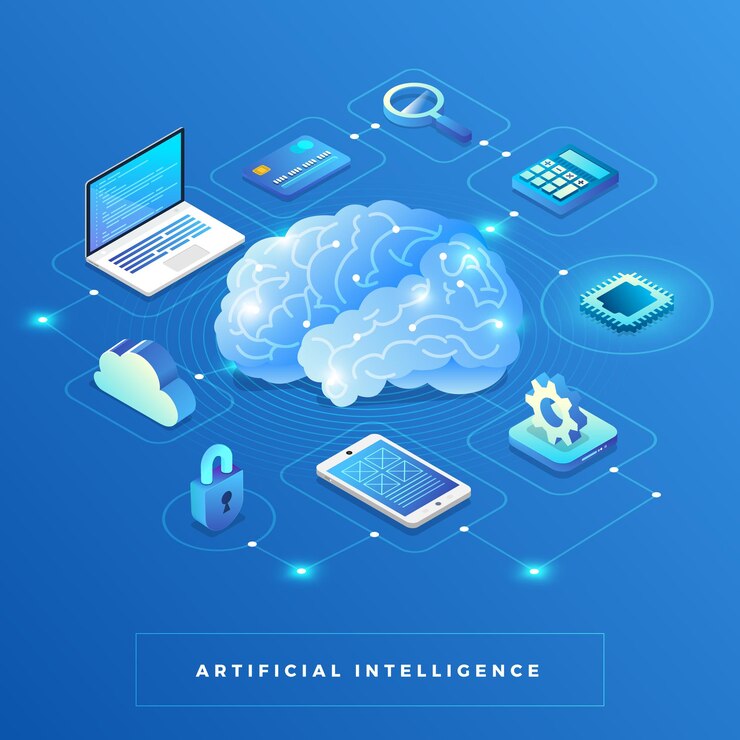 일러스트레이션 개념 인공 지능 AI