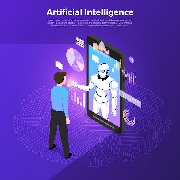 Illustrations concept  artificial intelligence AI