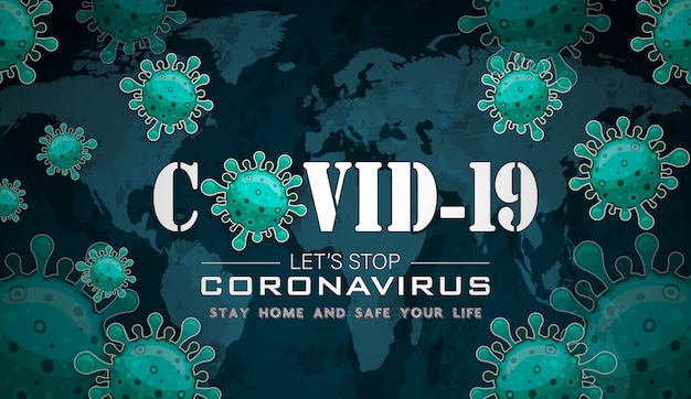 Vector illustrations concept coronavirus disease covid-19