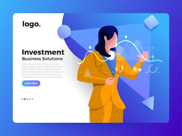 Illustrations concept worker landing page