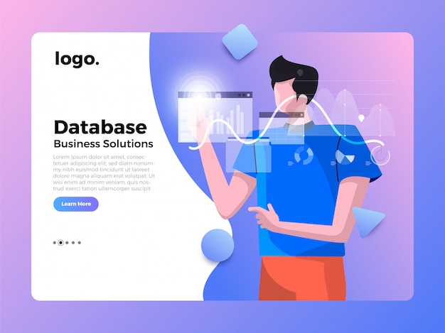 Illustrations Concept Worker landing page