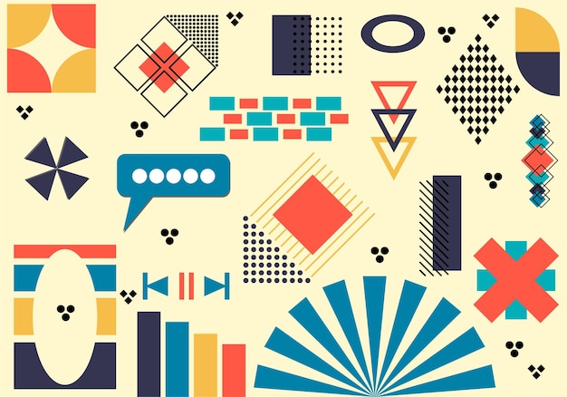 illustrations of different shapes with purple on them
