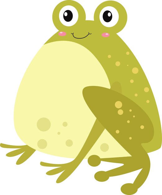 illustrations, graphic designs, vectors, characters, and cartoons of cute green frogs.