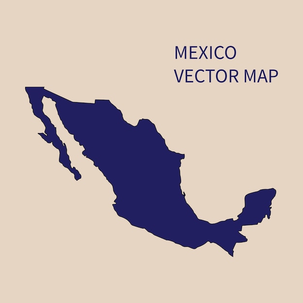 Illustrations Mexico Vector Map Colorful