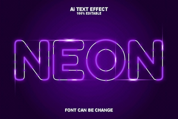 Stile di effetti di testo al neon