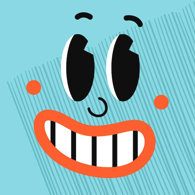 Illustrations of smiled emotion face